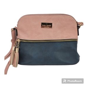 KATE SPADE PINK AND BLUE CROSSBODY BAG PURSE